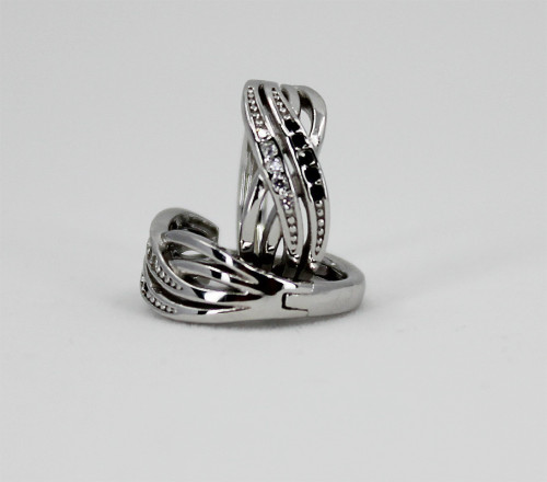 Náušnice kroužky se zirkony stříbrné 312715001