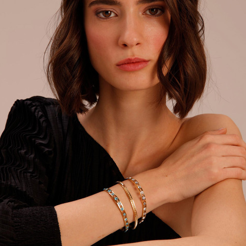 Zlatý náramek s kamínky Brosway With You BWY22