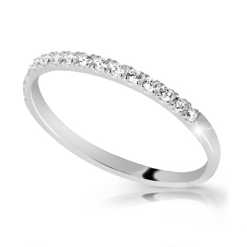 Zlatý prsten z bílého zlata se zirkony Z6739B