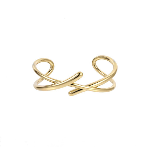 Netradiční náramek bangle z chirurgické oceli zlatý MBSG28GD