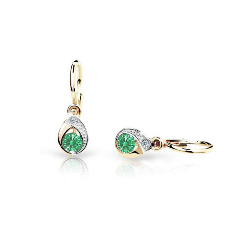 Zlaté náušnice pro miminka C1897Z-Green