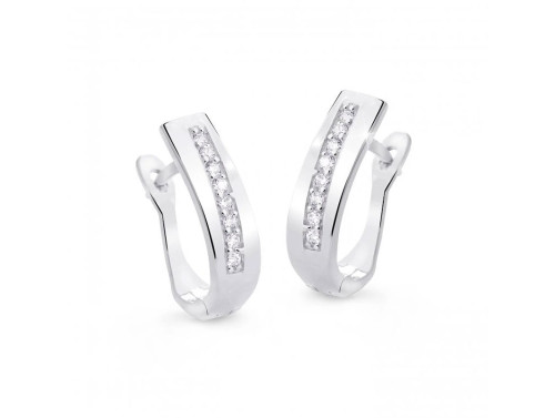 Visací náušnice z bílého zlata Z8018B