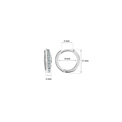 Zlaté dětské náušnice kroužky Cutie Jewellery C3342B-Rozměry