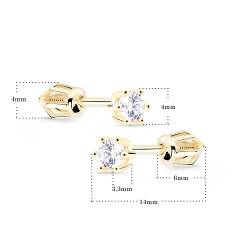 Diamantové náušnice zlaté pecky DZ8012-30-00-X-1