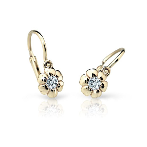 Zlaté dětské náušnice C2151Z-White