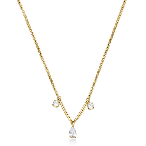 Zlatý ocelový náhrdelník Brosway Affinity BFF179