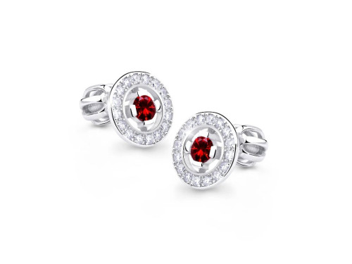 Zlaté náušnice se zirkony na šroubek Z6413-1988BRB