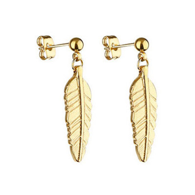 Visací ocelové náušnice WJHE61-GD