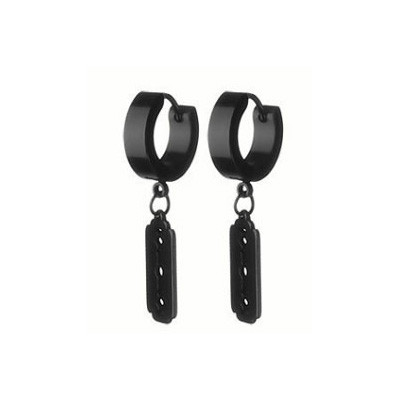 Černé náušnice kroužky WJHE58-BK