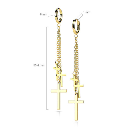 Ocelové visací náušnice 044