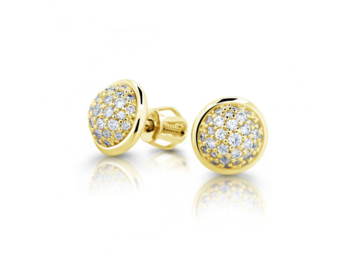 Zlaté náušnice na šroubek s diamanty DZ6404-3258Z