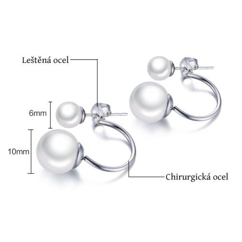 Náušnice perly chirurgická ocel JCFES148S