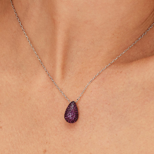 Dámský stříbrný náhrdelník se zirkony Brosway Fancy Passion Ruby FPR120