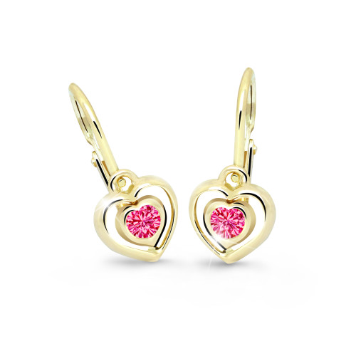 Dětské náušnice srdíčka Cutie Jewellery C2752Z-Tcf Red