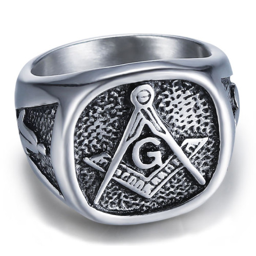 Pečetní prsten pro muže WJHZ112-Svobodní zednáři
