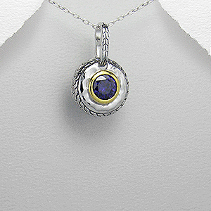 Stříbrný přívěsek se zirkonem 2369