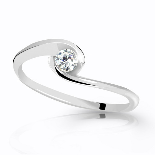 Prsten bílé zlato se zirkonem Z6134W