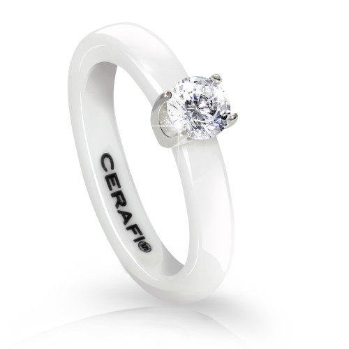 Netradiční zásnubní prsten Cerafi FIDANZAMENTO BIANCO 129
