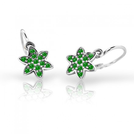 Náušničky pro děti Cutie C2206B-Emerald Green