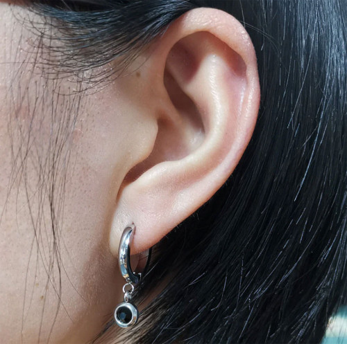 Ocelovém náušnice kroužky ESS651CZ