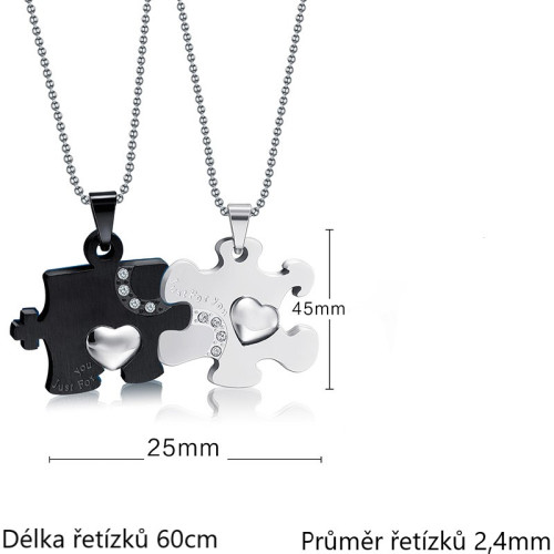 Přívěsky pro pár chirurgická ocel JCFCN039BS