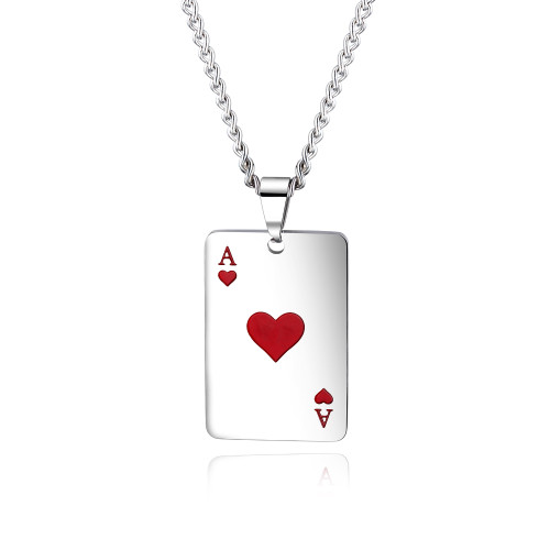 Ocelový přívěšek pro hráče pokeru JCFGX1542R