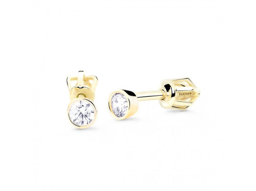 Zlaté náušnice pecky Z8017Z