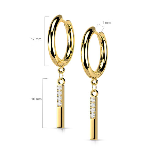 Ocelové náušnice s kamínky 4110