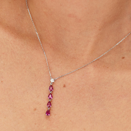 Dámský náhrdelník se zirkony Brosway Fancy Passion Ruby FPR112