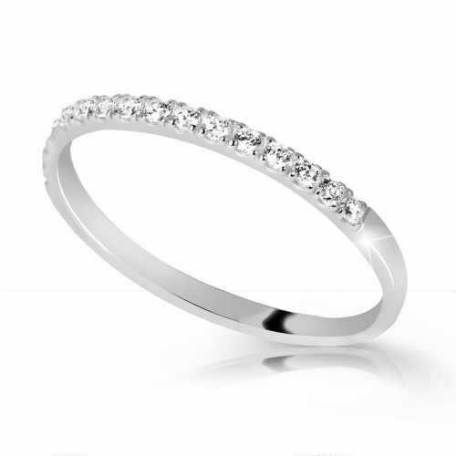 Prstýnek z bílého zlata se zirkony Z6484W