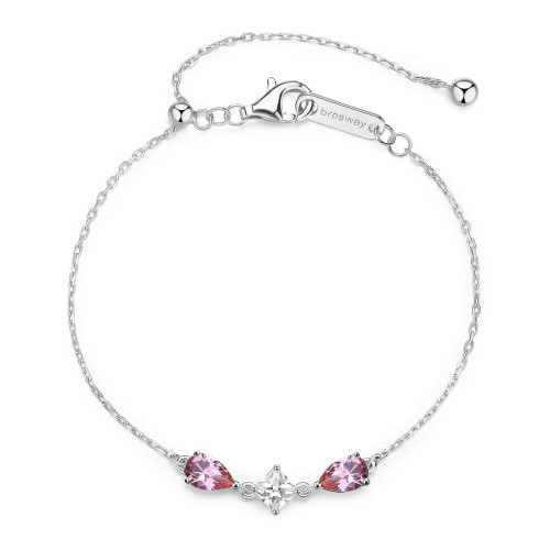 Stříbrný náramek se zirkony Brosway Fancy Tender Pink FTP05