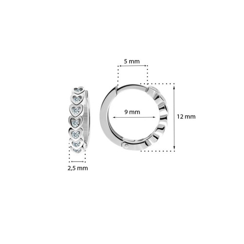 Dětské náušnice z bílého zlata 3340
