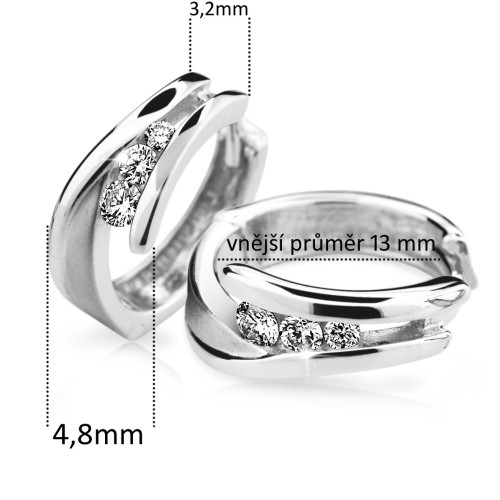 Diamantové náušnice z bílého zlata DZ6433-1794-80-00-X-2