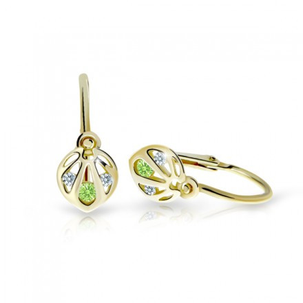 Náušnice pro miminka Cutie C2265Z-Peridot Green