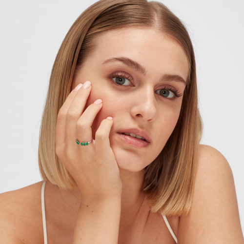 Stříbrný prstýnek Brosway Fancy Life Green FLG10