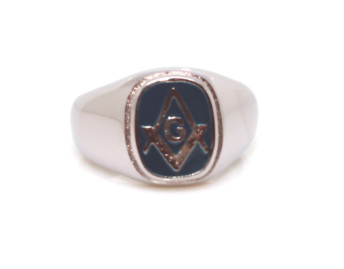 Pánský ocelový prsten SEWJHC44-Svobodní zednáři