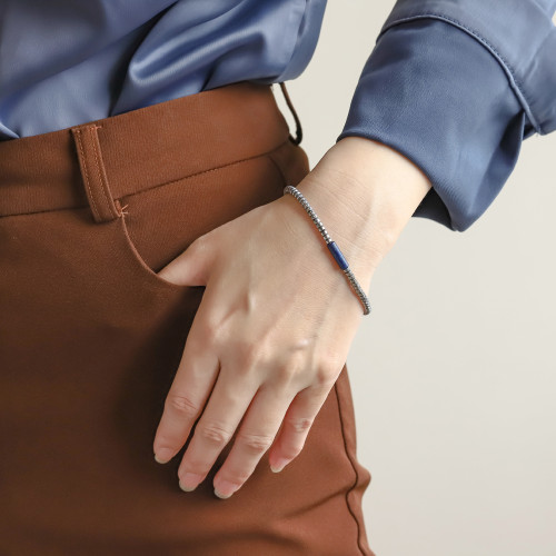 Náramek z hematitu a lapis lazuli MBSS179