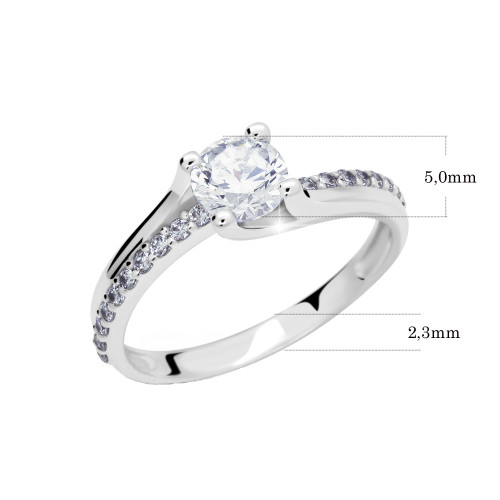 Zlatý prsten se zirkony Z6821B