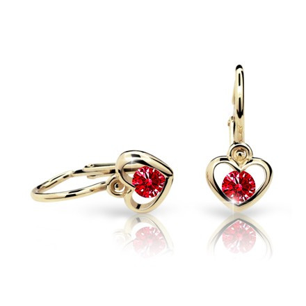 Náušnice pro miminka Cutie C1943Z-Ruby Dark