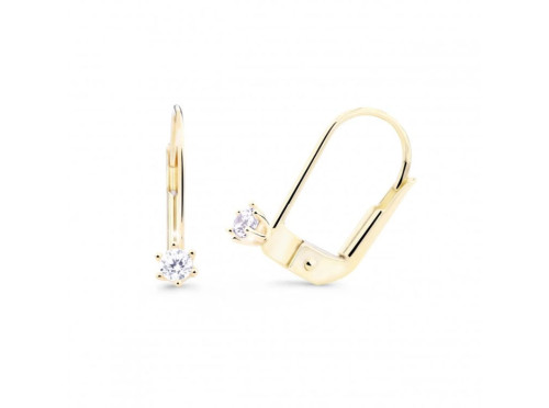 Visací zlaté náušnice s diamanty DZ8020-55-00-X-1
