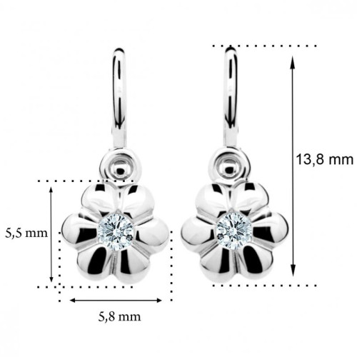 Dětské náušnice kytičky