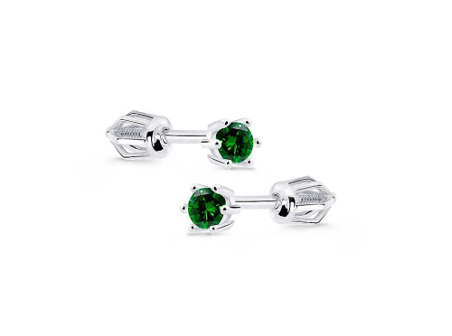 Dámské náušnice z bílého zlata Z8012 Green