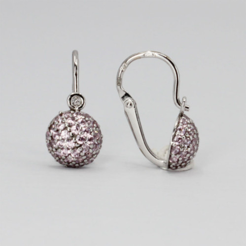 Zlaté dětské náušnice C2747B-Pink