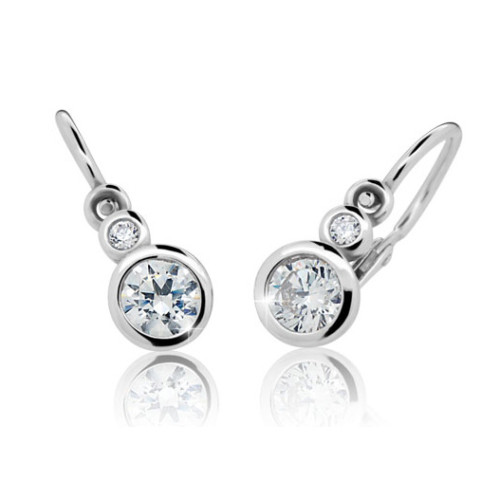 Dětské naušničky Cutie Jewellery C1984-B CZ White