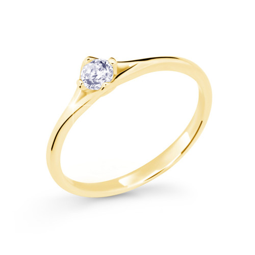Zlatý prsten s pravým diamantem Z6721-2957
