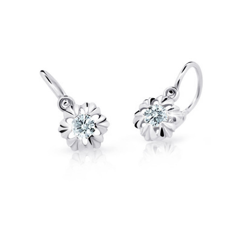 Dětské náušnice zlaté C2213B-White