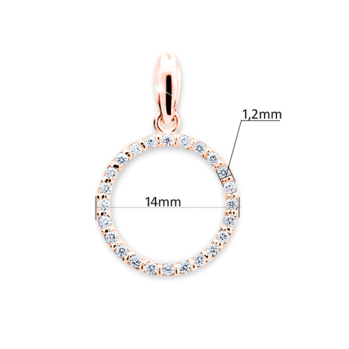 Přívěsek se zirkony zlatý Z6270