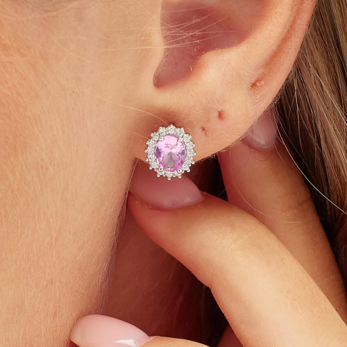 Náušnice pecky Brosway Fanci Vibrant Pink FVP14