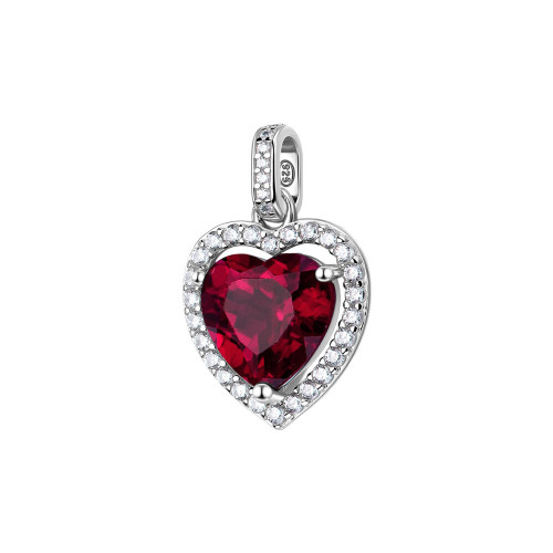 Přívěsek se zirkony stříbrné srdíčko Brosway Fancy Passion Ruby FPR141