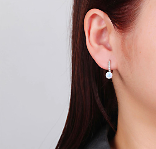 Elegantní opálové visací náušnice 313365001W
